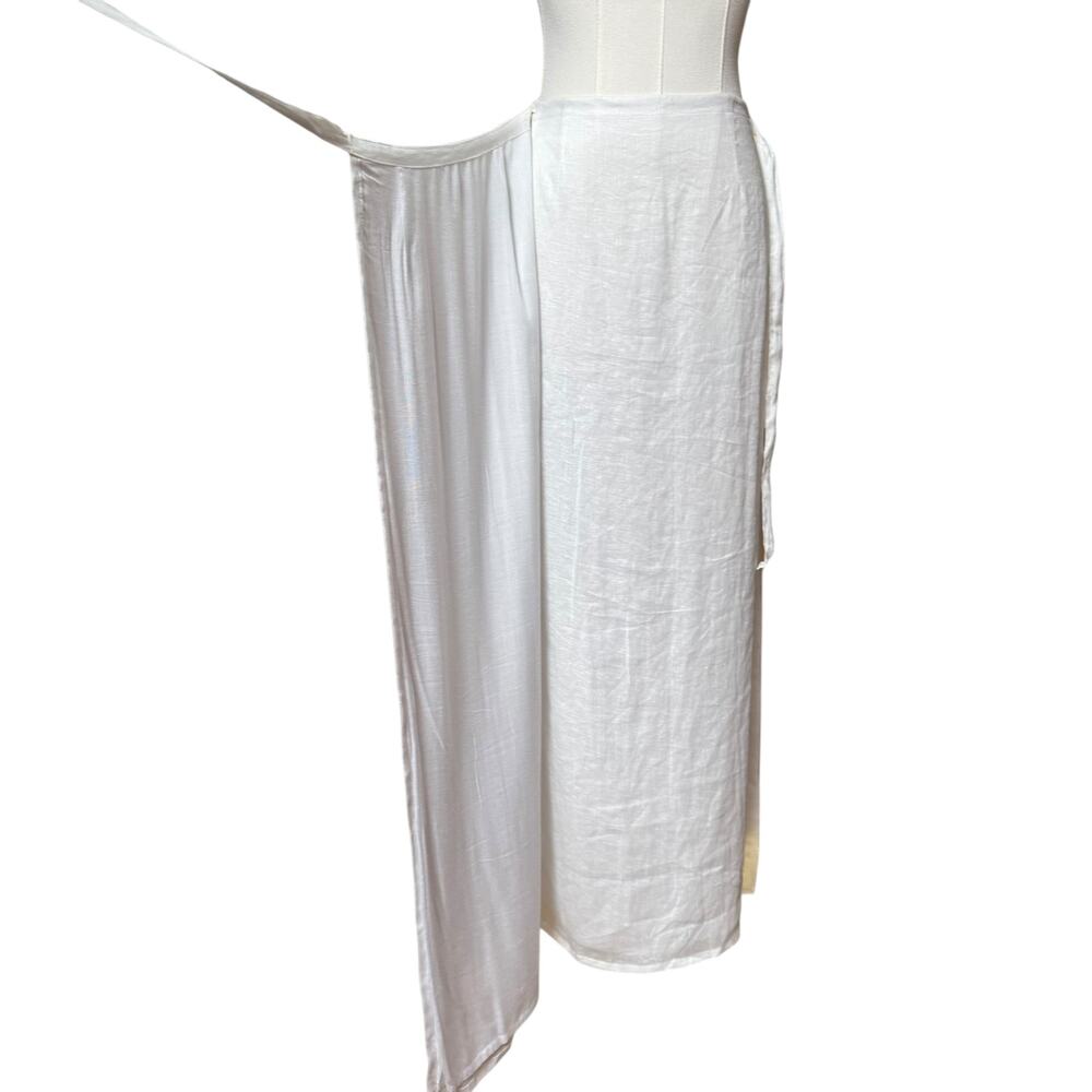 Faithfull The Brand Elodia Wrap Skirt 100% Linen 4 High Waist Side Tie-fastening - Picture 12 of 16